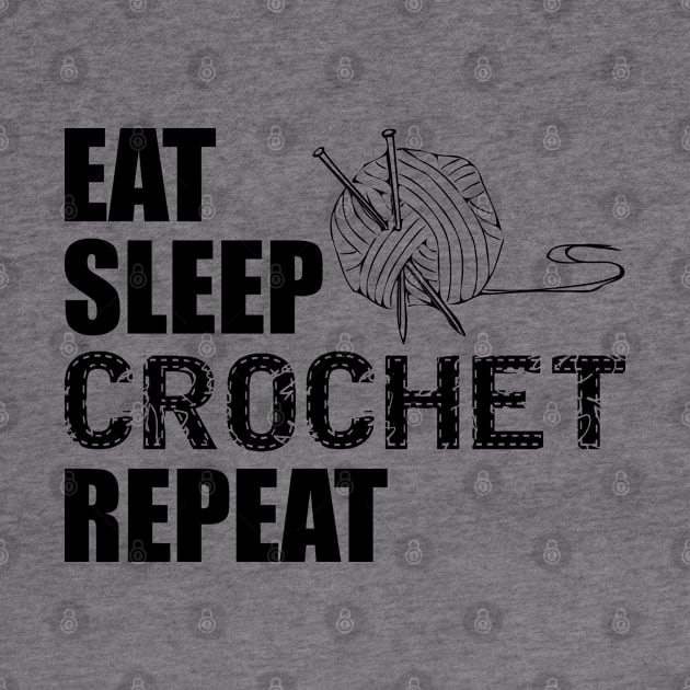 Crochet - Eat sleep crochet repeat by KC Happy Shop